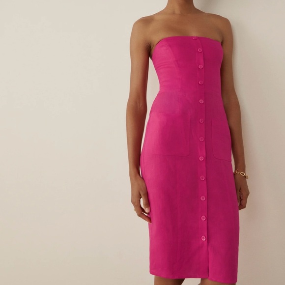 Reformation linen dress , no tags , but I didn’t we it at all - Picture 1 of 8